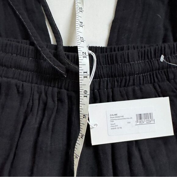 Johnny Was Black Cropped Drawstring Pull-on Pants Style O66621AE Size Small NWT - Picture 6 of 7